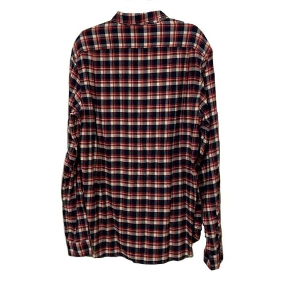 J. Crew Mercantile Tartan Plaid Flannel Button Up Shirt Mens Size XLT Tall Red - Picture 4 of 11